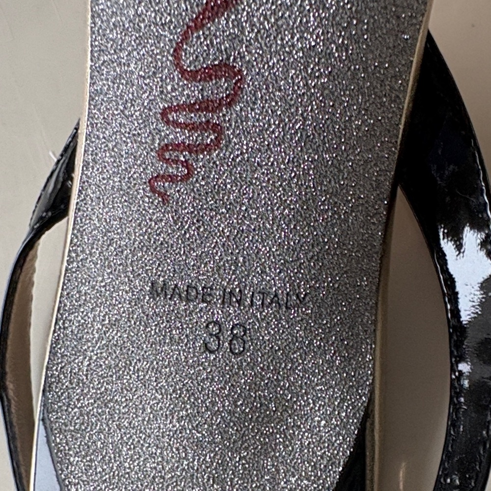 RENE CAOVILLA Embellished Slingback Heels/Gold Lace Stones size 38/8 Ret: $1195 - Picture 6 of 15
